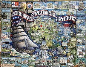 51XSRCB9WGL White Mountain Puzzles American Maritime History 1000 Piece Jigsaw Puzzle