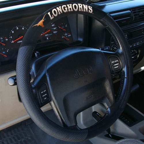 NCAA Texas Longhorns Poly-Suede Steering Wheel Cover
