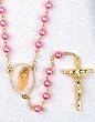 Quinceanera Rosary - 5mm Beads - 18" Gold Plated Chain - IMPORTED FROM ITALY - Boxed