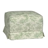 Lullaby Ottoman - Sage Toile