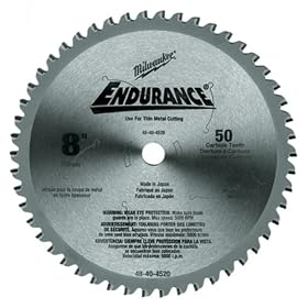 Milwaukee 48-40-4520 8-Inch 50 Tooth Ferrous and Non-Ferrous Metal Cutting Saw Blade with... by Milwaukee