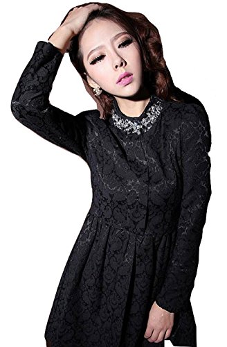 ホワイト ブラック 七分丈 シンプル 襟元にラインストーンが沢山 カジュアル キュート ワンピース チュニック 秋物 冬物 お出かけ 結婚式 二次会 可愛いスカーフ付き ABC051