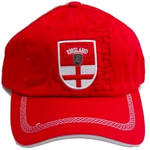 World Cup National England Logo Hat Cap - Red / White Stitching