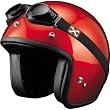 SparX Sparkle Adult Pearl Harley Touring Motorcycle Helmet - Red