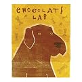 Chocolate Lab framed print - John Golden 12x15