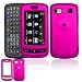 Solid Hot Pink Rubberized Snap-On Cover Hard Case Cell Phone Protector for LG Xenon GR500