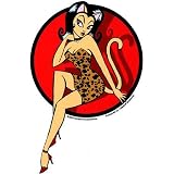 Retro-Style Lady Cat Sticker by Evilkid