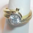14K Two-Tone Gold Diamond Semimount