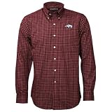 Cutter & Buck Arkansas Razorbacks Cardinal Alumni Check Woven Long Sleeve Shirt