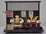 五月人形木目込み子供大将　大里彩作　木目込「鯉太郎」平飾り　6-8330　