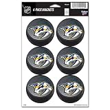 NASHVILLE PREDATORS OFFICIAL LOGO 6 MAGNET SET