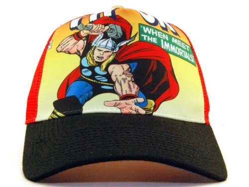 Thor Cap Hat New Era Black Red Trucker Mesh Adjustable