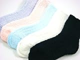 22/24女性用（婦人 レディース） モコモコ あったかウサコソックス（マシュマロ靴下） 5足セット　ライラック＋ピーチ＋アクア＋オフ＋ブラック うさぎのよう♪このモコモコ感がたまらない