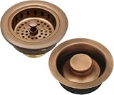 Antique Copper Kitchen Sink Strainer Drain & Stopper