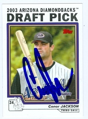 Conor Jackson Autographed/Hand Signed MLB Baseball Card (Arizona Diamondbacks)