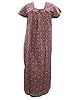 Cadmium Red Paisley Print Cotton Caftan Long Maxi Dress Kaftans L/M