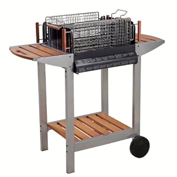 barbecue charbon de bois vertical sunny titane
