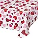 Valentine All Over Hearts Plastic Tablecloths, 3 ct