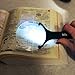Handheld Lighted Magnifier, Optical Grade Acrylic Lens, 2.5x and 5x Magnification