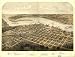 Birds eye view of the city of Port Huron, Sarnia & Gratiot, St. Clair Co., Michigan 1867 & Point Edwards, Lambton Co., Canada west. Drawn & published by A. Ruger., large historic panoramic map reprint 47x36