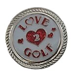 Navika KICKS CANDY Love 2 Golf Glitzy Ball Marker with Round Shoe Ornament