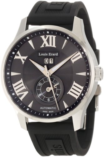 Louis Erard Men's 82222AA03.BDE09 1931 Automatic GMT Luminous Grey Dial Leather Watch