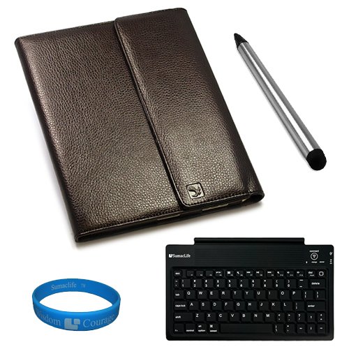 Premium Brown Textured Leather Smart Case Cover 