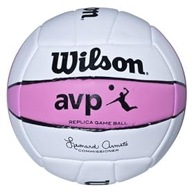  Wilson AVP Replica Game Ball Volleyball(Pink)