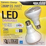 65 Watt LED BR30 Flood Track and Recessed pack of (2) Feit Electric