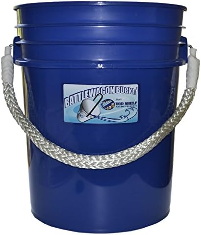 Battlewagon Bucket - Blue with White Rope Handle