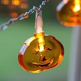 from Lights4fun - Fairy Lights Halloween Pumpkin Lights, 20 LED Battery Operated Fairy Lights Model HL081716