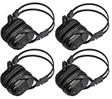 4 Pack of Folding Universal Rear Entertainment System Infrared Headphones Wireless IR DVD Player Head Phones for in Car TV...