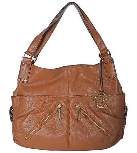 Michael Kors Luggage Pebbled Leather Portland Large Shoulder Tote Bag Handbag Purse