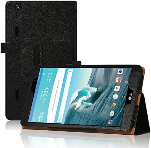 LG G Pad X8.3 Case, WizFun PU Leather Case Cover For 8.3" LG G Pad X8.3 VK815 4G LTE Tablet [Only For LG Verizon Wireless VK815 Model] (Black)