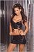 Leather mini skirt with side Zipper and Lace Up back, shown with item EML4136 in Small, Medium, Large, 1X, 2X, 3X