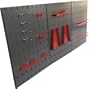 Dreiteilige Werkzeuglochwand aus Metall mit 14tlg. Hakenset, 120 x 60 cm Dreiteilige Werkzeuglochwand aus Metall mit 14tlg. Hakenset, 120 x 60 cm