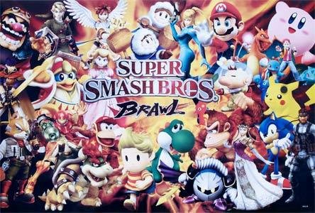 Super Smash Brothers Brawl POSTER 34 X 23.5 Pokemon Super Mario inspired By video game and hard to find