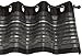 Stylemaster Fiesta Faux Silk Grommet Valance with Sequin Organza Onyx, 56-Inch by 18-Inch