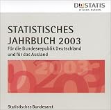 Statistisches Jahrbuch f�r die Bundesrepublik Deutschland und f�r das Ausland 2003, 1 CD-ROM Hrsg.: Statistisches Bundesamt - 