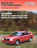 Alfa Romeo: Alfa 33 tous mod�les jusqu'en 1989. Sprint tous mod�les de 1985 � 1989