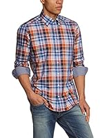 Maerz Camisa Hombre (Naranja / Azul)