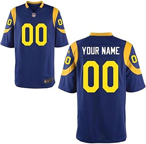 OLISAC Men's Los Angeles Rams Game-Royal Custom Jersey