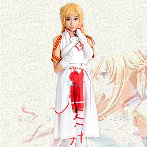Angelaicos-Womens-Stage-Show-Cosplay-Costume-Dress-White-Red