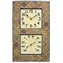 Chaney Instrument Indoor/Outdoor Clock/Thermometer Combo, Resin/Slate