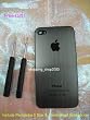 Iphone 4 Back Cover Housing, Gunmetal Dark Silver Brushed Metal Aluminum Battery Door, Replacement Back Glass Housing with Interior Frame and Free Pentaoble 5 Star & Cross Head Screwdrivers For AT&T Iphone 4 Only
