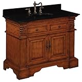 Belle Foret BF80040R Single Basin Bathroom Vanity, Vintage Oak