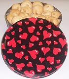 Scott's Cakes 2 1/2 lb. Almond Macaroon Cookies in a Large Heart Tin