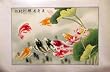 Colorful Carp and Lotus Flower: Abundance of Wealth - Original Hand Painted Watercolor Art on Rice Paper