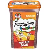 TEMPTATIONS TUMBLERS Treats for Cats Tasty Chicken and Turkey Flavors 14 Ounces