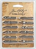 Metal Pen Nibs by Tim Holtz Idea-ology, 12 per Pack, Various Sizes, TH92909